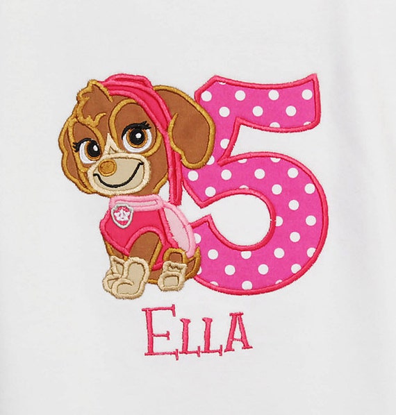 skye paw patrol birthday shirts