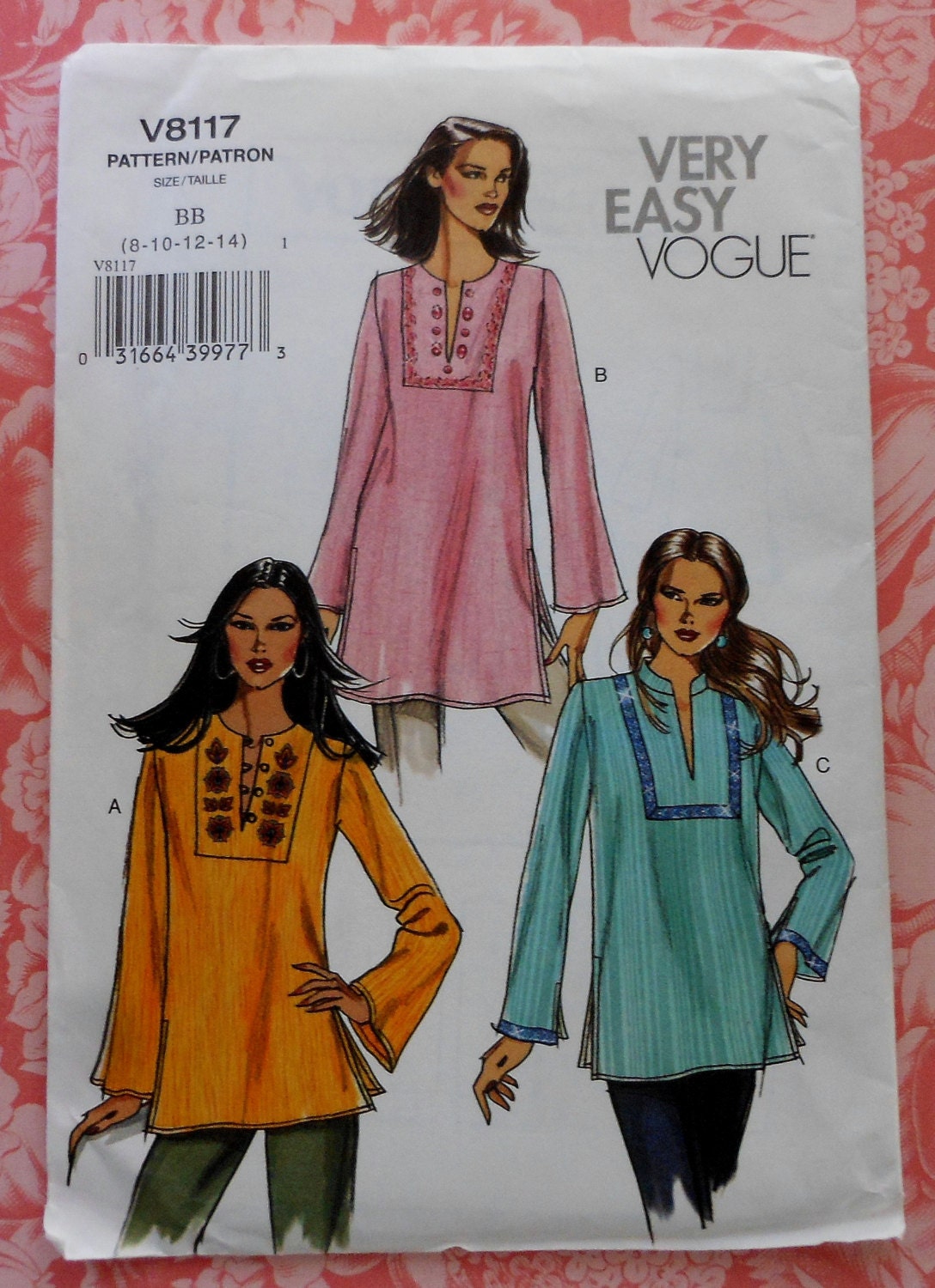 Tunic Sewing Pattern UNCUT Vogue V8117 Sizes 8-14