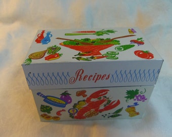 Vintage Metal Recipe Box by Ohio Art USA Kitchen Decor Good Eats from the Kitchen