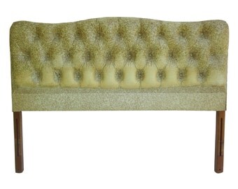 Hollywood Regency Full Upholstered Headboard Bed - Great for Reupholstery!