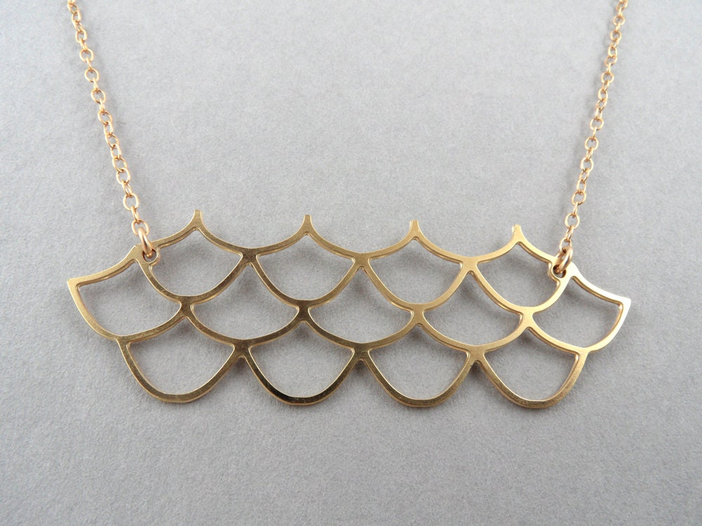 waves necklace waves charm japanese patterns waves jewelry