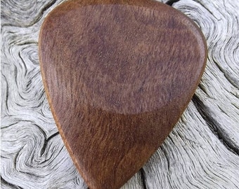 Wood Guitar Pick - Premium Quality - Handmade With Rustic California Eucalyptus - Actual Pick Shown - Engraved Both Sides
