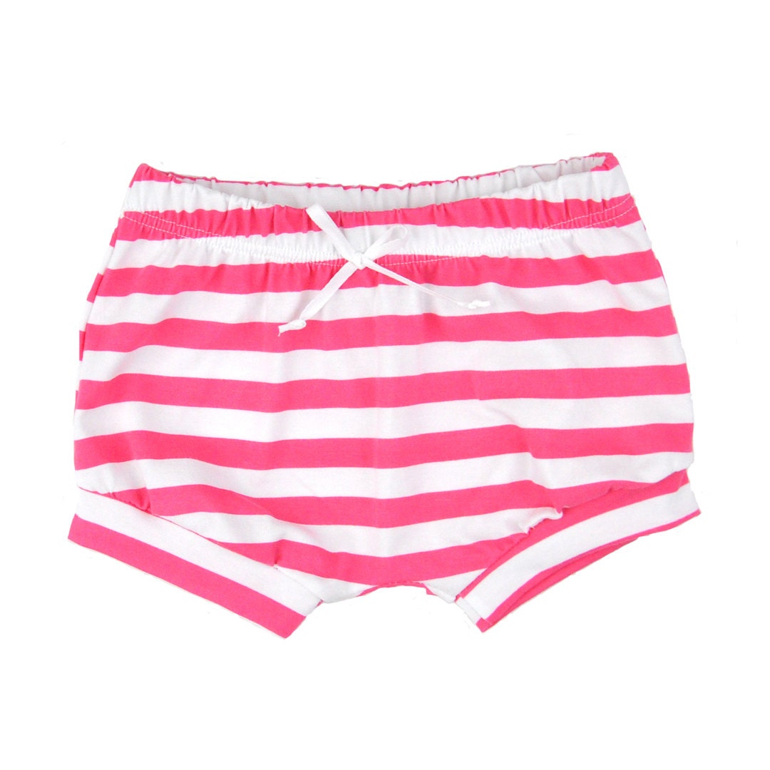 Shorties Pink Stripes Sizes 3 Months to 5T baby girl