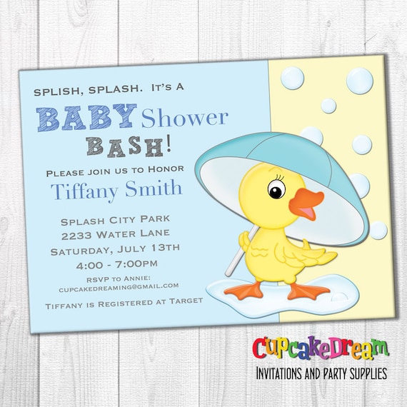 Boy Baby Shower Invitation, Duck Baby Shower Il_570xn