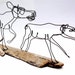 Moose and Calf Wire Sculpture Moose Art Moose Wire Art