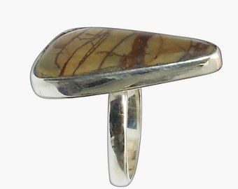 Cherry Creek Jasper Ring Set in Sterling Silver, Size 8-3/4 r875ccke2707