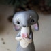 Grey Rabbit Figurine by Bonjour Poupette