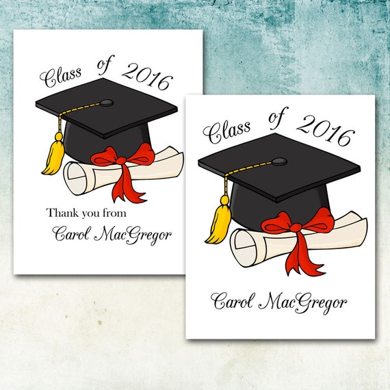 Graduation Thank You Note Cards Personalized With By Sferradesigns