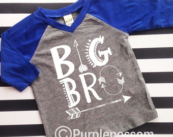 Big Brother Arrow Shirt Raglan Big Brother Shirt Hipster Big Brother Baby and Toddler Big Brother Shirt Big Bro Shirt Aztec Hipster