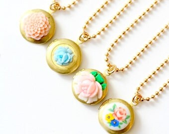 Girls Locket Necklace, Flower Girl Locket, Children Locket Necklace, Birthday Gift