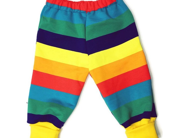 Pants with stripes in a lot of colours , girls pants, leggings, girls outfit, baby clothing. Size NB - 24 months