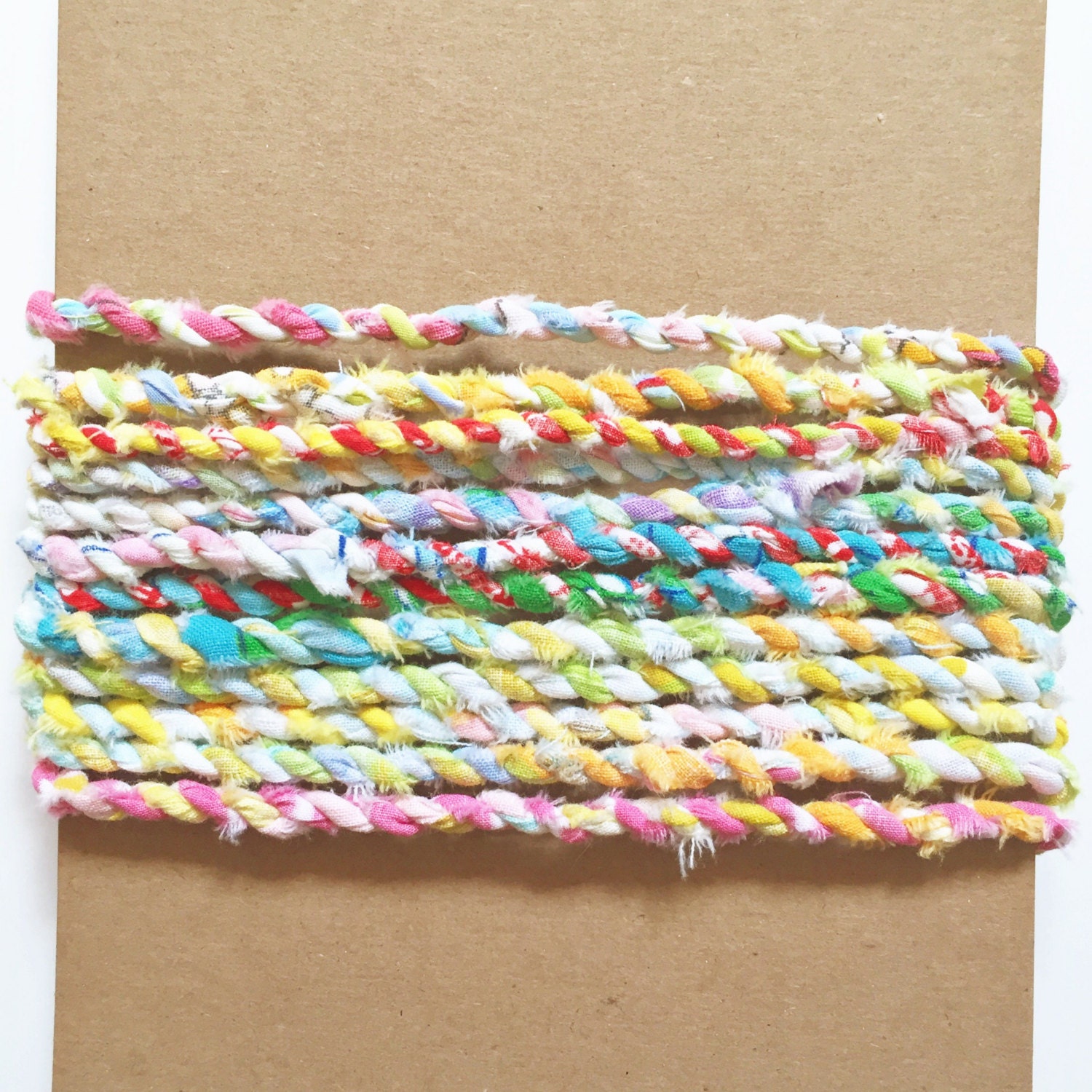 Colorful Fabric Twine Handmade From Vintage by TheBuntingPlace