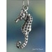 Sterling Silver Seahorse Charm Ocean Nautical Beach Themes Solid .925