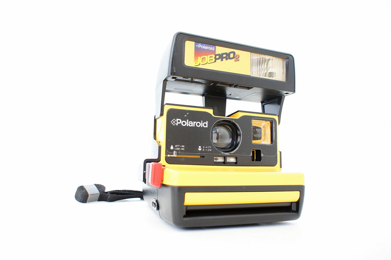 Yellow Polaroid Camera Job Pro 2 Film Tested Working