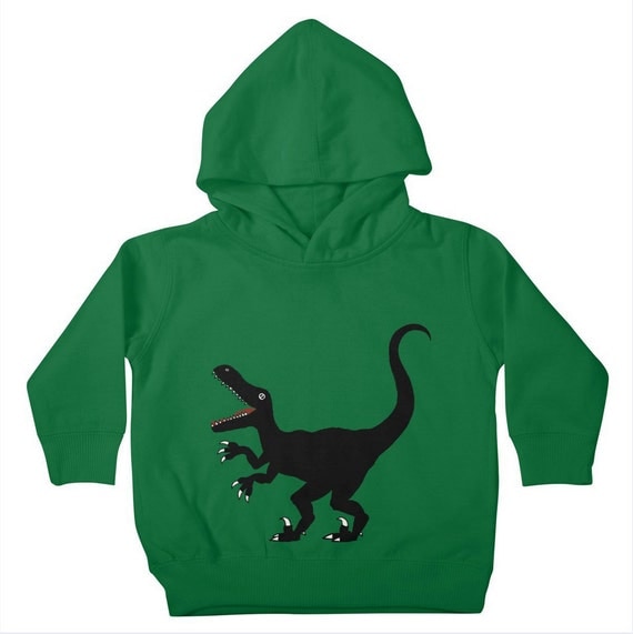RAPTOR - Cute Dinosaur - Childrens - Unisex - Toddler Pullover Hoody / Hoodie by Oliver Lake - iOTA iLLUSTRATION