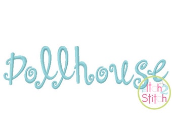 Dollhouse (like Sunny) Machine Embroidery Font 1"& 2" (upper and lower A-Z) INSTANT DOWNLOAD now available