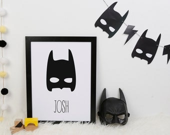 Printable Garland: Batman & Catwoman