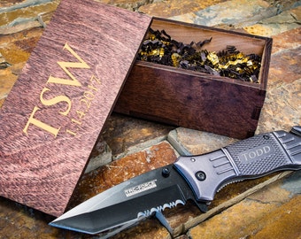 Personalized Knives- Tactical Knife, Gifts for Him, Engraved Knife, Groomsmen Knives, Groomsmen Gifts, Boyfriend Gifts, Camping Knife