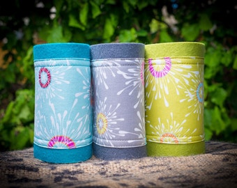 French Press "Bean Belt" Coffee Cozy - Zen Chic "Flow", Teal, Graphite, Apple