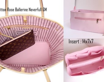 Rose Purse insert to match rose ballerine lining Louis Vuitton Neverfull GM - Bag organizer insert
