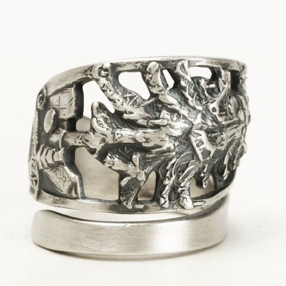 christmas tree ring sterling silver spoon ring christmas in christmas tree ring sterling silver spoon ring christmas in
