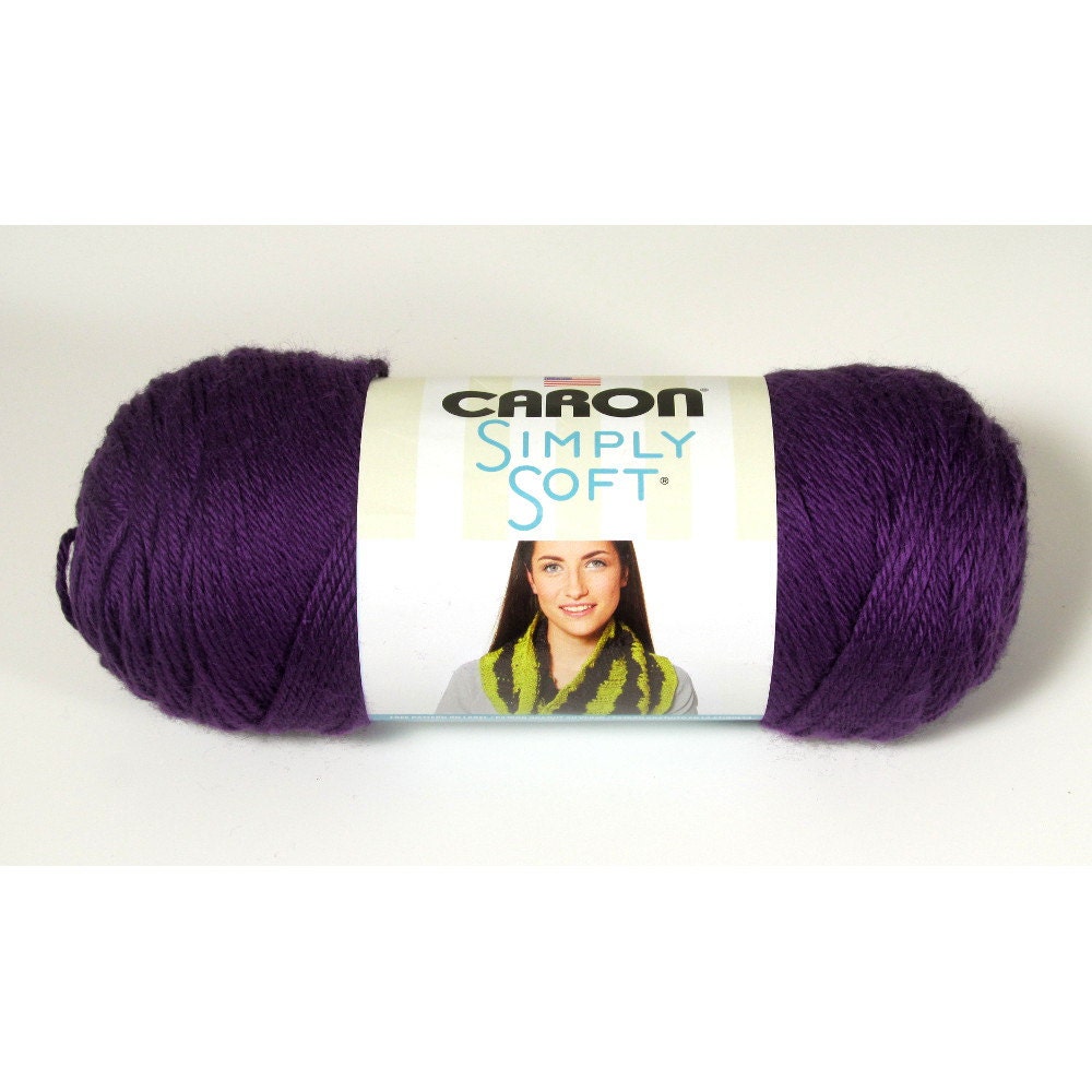 Caron Simply Soft Yarn Purple 6oz by ElizabethLeighCreati on Etsy