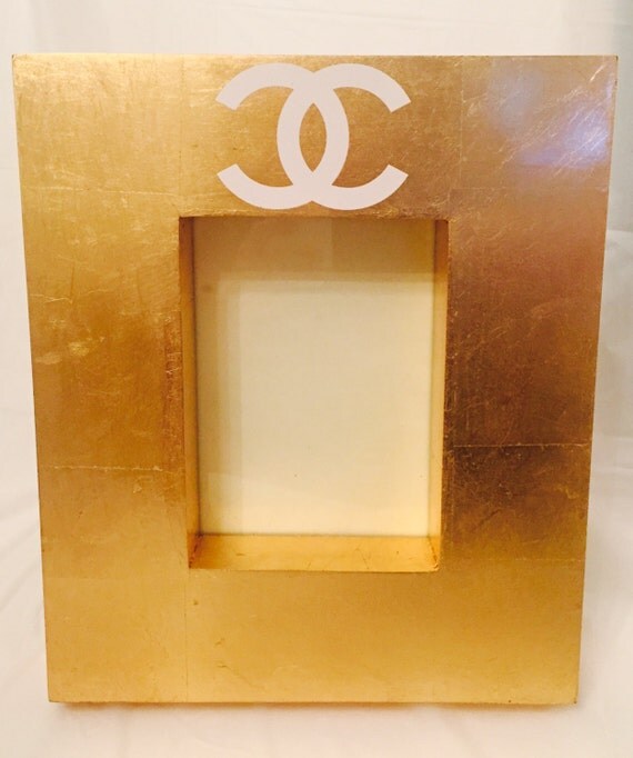 CHANEL PICTURE FRAME Gold Leaf Gilt 5x8 by jessi4333 on Etsy