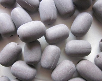 Brown Acrylic Barrel Beads 19x13mm 12 Beads