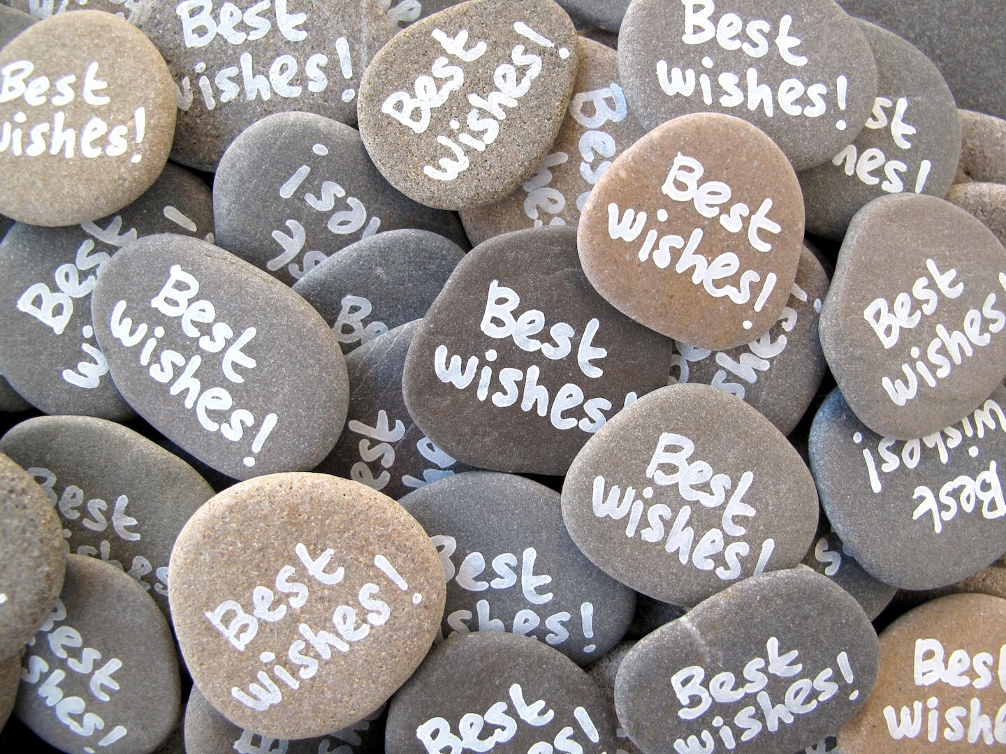 60 Wedding Stones Wish Stones Guest Book Stones by StoneAlone