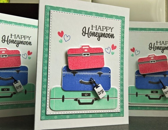 Wedding Card, Honeymoon Gift, Happy Honeymoon Card, Bon Voyage Card ...