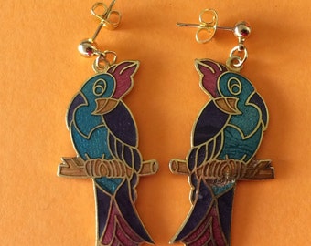 Cotton Tails Linked Enamel Earrings