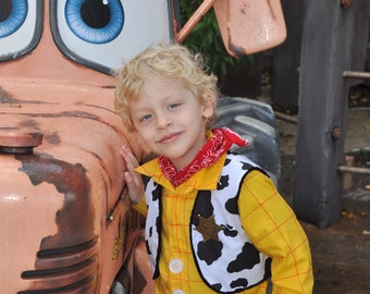 Woody Cowboy Costume Shirt, Vest, Toy Story