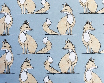 Fox Fabric - upholstery fabric - curtain fabric - fabric - fabric by the metre - fox curtains - grey fabric - woodland fabric - fat quarter