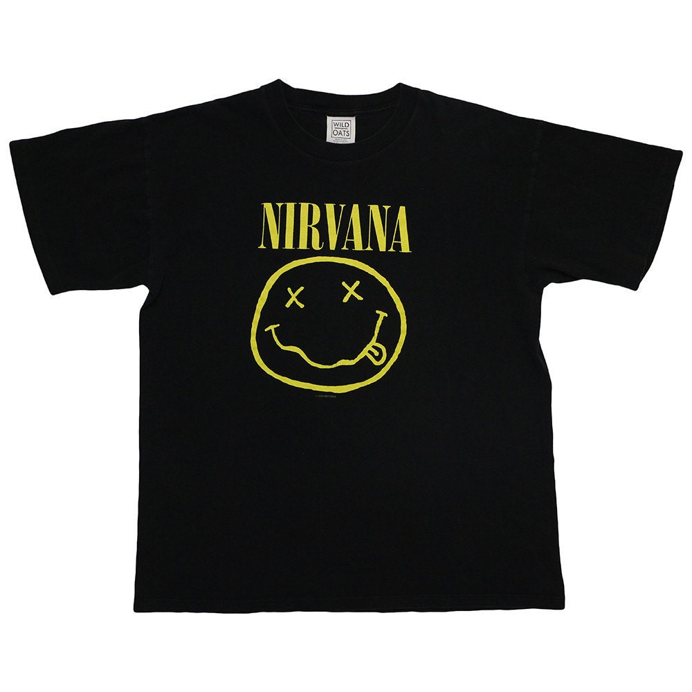 Nirvana Smiley Face Shirt Rare 1992 Corporate Rock Whores