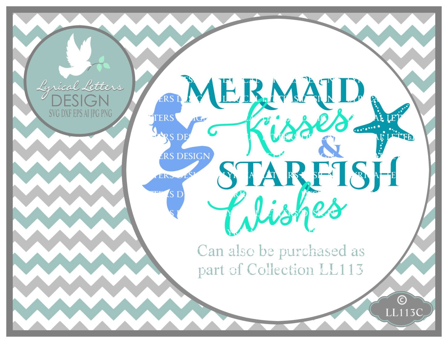 Free Free 107 Mermaid Kisses Starfish Wishes Svg SVG PNG EPS DXF File
