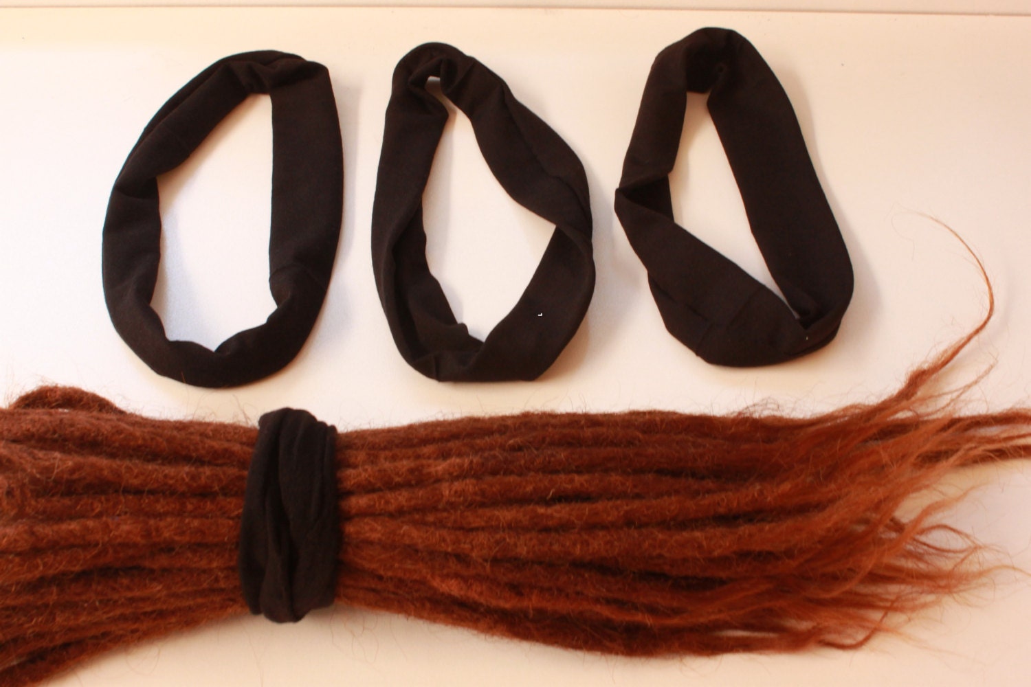 4 X Stretchy thick dreadlocks hair ties Dread accessory