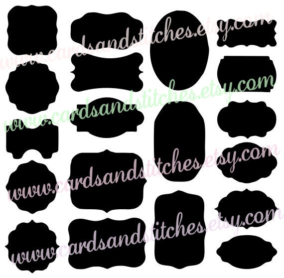 Chalkboard Shapes SVG Shapes SVG Digital Cutting File