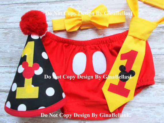 mickey smash cake outfit