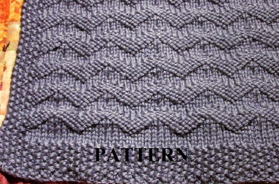 Knit Baby Blanket Pattern, Knitting Pattern, Chunky Yarn, Knit Purl Stitch On...