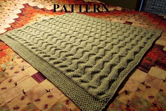 Knit Baby Blanket Pattern Knitting Pattern Worsted Weight