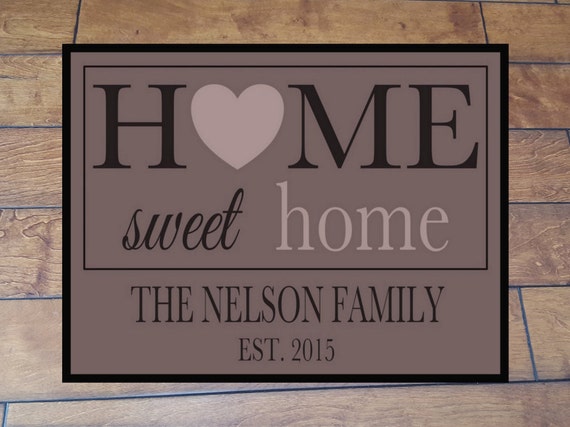Download Personalized Doormat Home Sweet Home Welcome Mat by ...