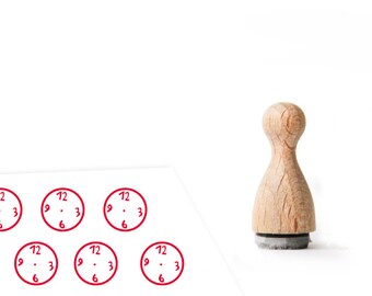 Tiny rubber stamp clock, clock Rubber Stamp, Time rubber stamp, Tick Tack rubber stamp, Little Time rubber Stamp, Time for your calendar