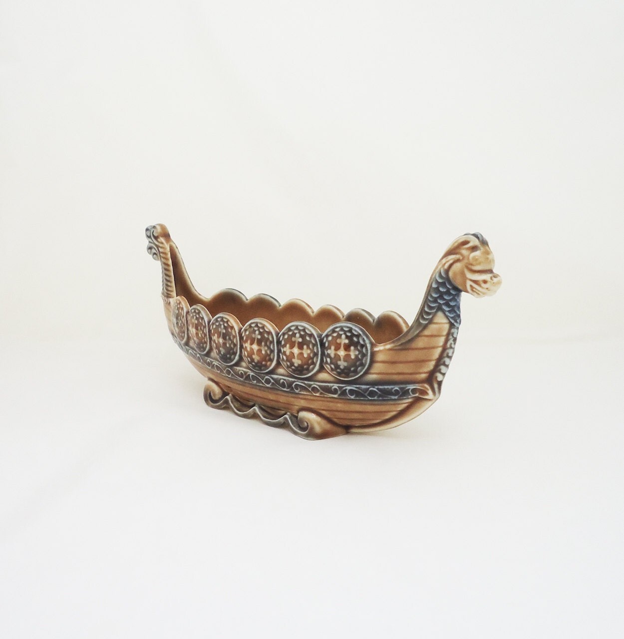 Vintage Wade Viking Long Boat Porcelain Made In England Wade