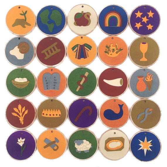 Wooden Jesse Tree Ornaments by InspiredTraditions on Etsy