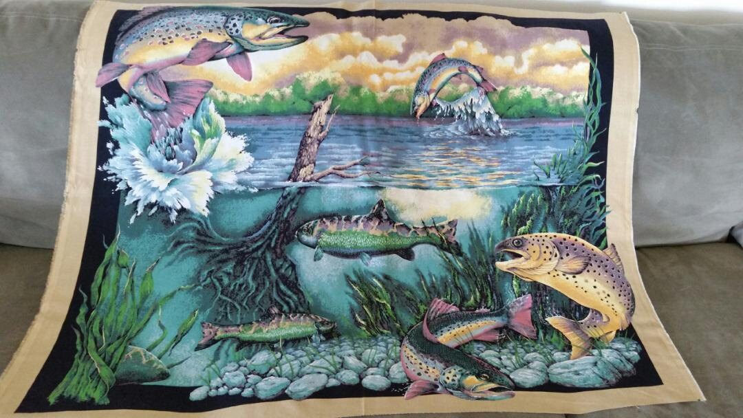 Wildlife Fabric Fish Panel