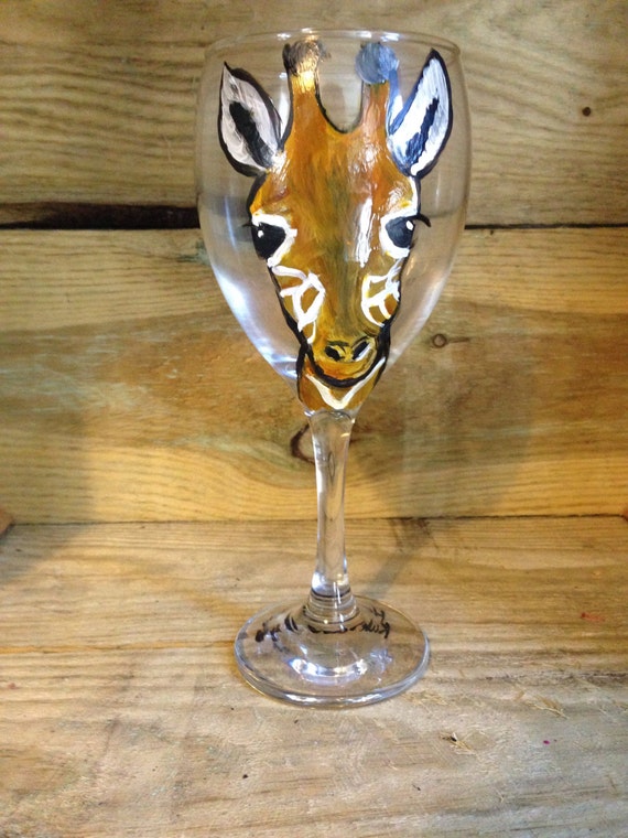 Giraffe wine glass giraffe for giraffe lovers for wine