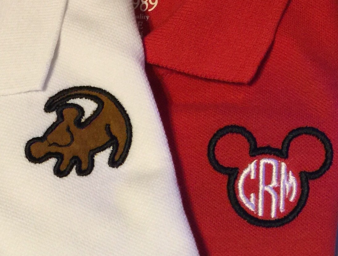 Monogrammed Mickey Mouse golf shirt boys uniform polo