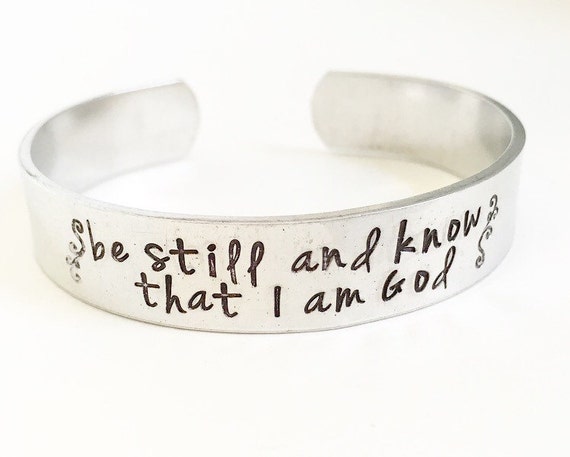 Items similar to Be still and know that I am God. Scripture Bracelet ...