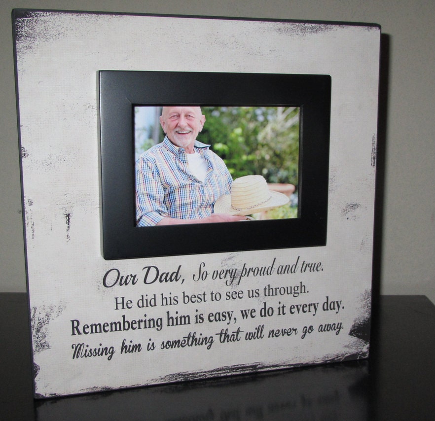 Personalized In Loving Memory Dad Picture Frame Sign Our Dad