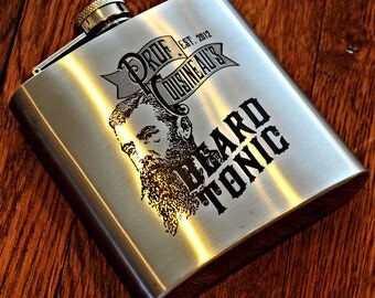 Groomsmen Gift Flasks - 5 Stainless Steel Engraved Flasks